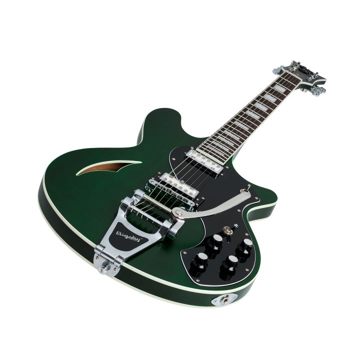 Schecter T S/H-1B Semi-Hollow Body In Emerald Green Pearl | PMT Online