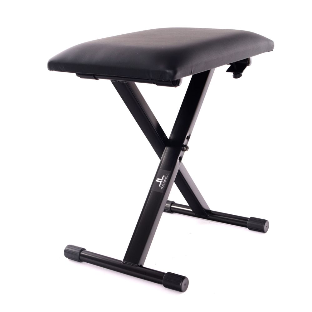 Adjustable Height X-Style Keyboard Bench Padded Seat Adjustable Piano Bench Stool Seat 